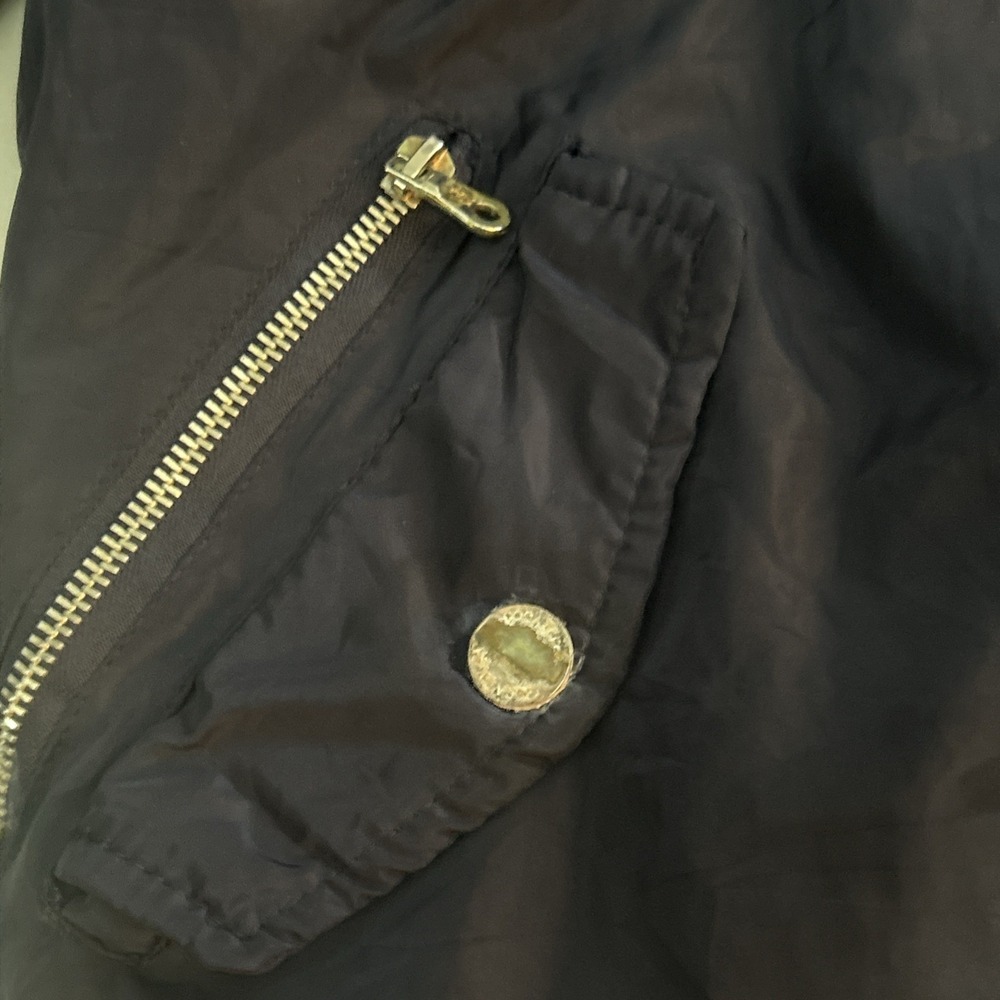 Coca Bella Moto Racing‎ Bomber Jacket – Navy Satin Patch Streetwear Y2K Style - Picture 3 of 12